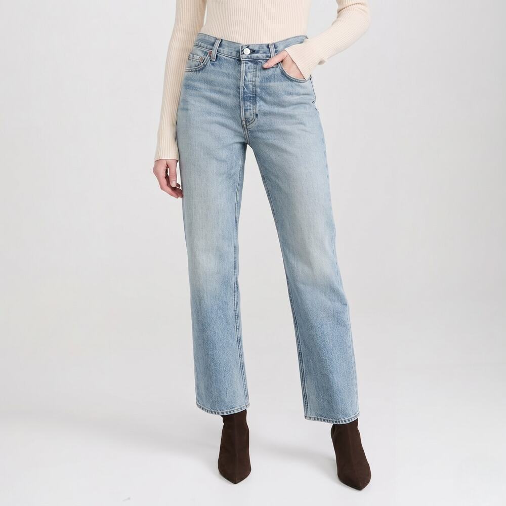 Alex Mill The Bev Relaxed Jeans Vintage Light Indigo Size 32 NWT